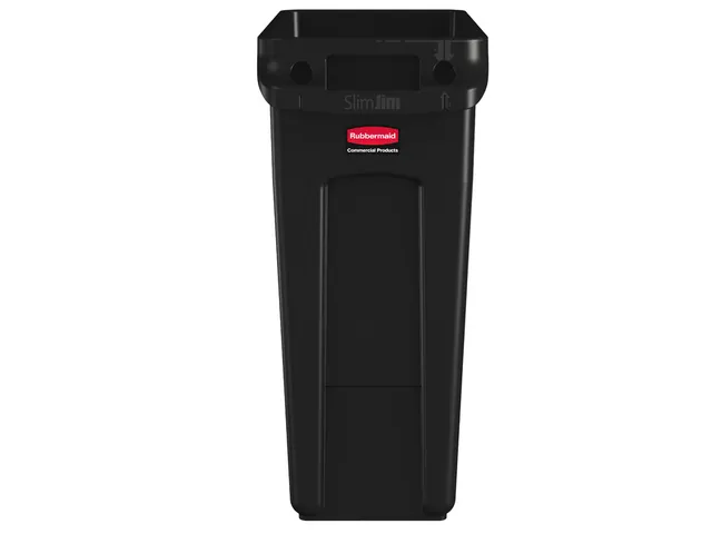 Slim Jim Afvalcontainer Met Luchtsleuven 60 Liter Zwart