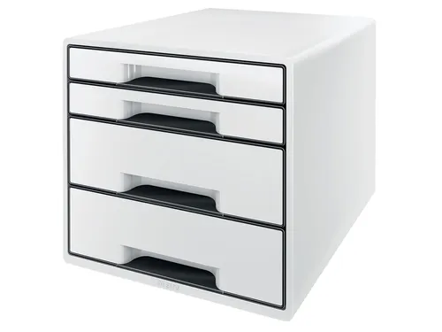 Ladenbox Leitz WOW Cube 4 laden wit/zwart