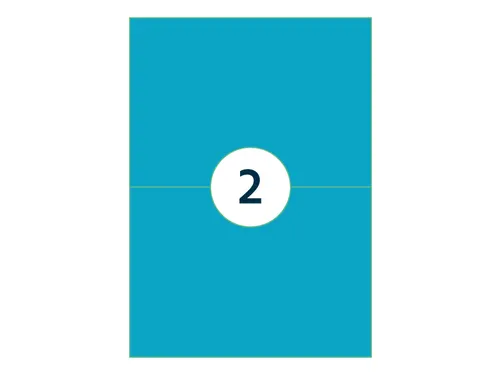 Gekleurde Etiketten 210x148mm Blauw 42823 1000 Vel