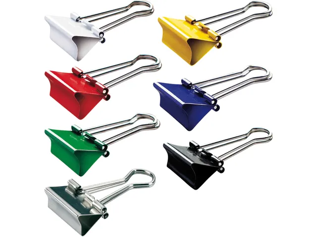 Papierklem MAUL 215 foldback 19mm capaciteit 7mm assorti