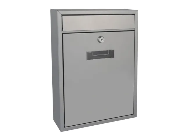 Brievenbus Ibiza Zilvergrijs met naamplaatje incl. 2 sleutels 36x26x8c