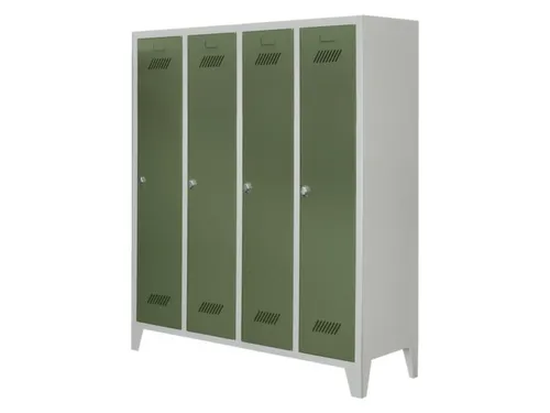 lockerkast v. kinderen,HxBxD 1600x1230x500mm,RAL7035,front RAL6011