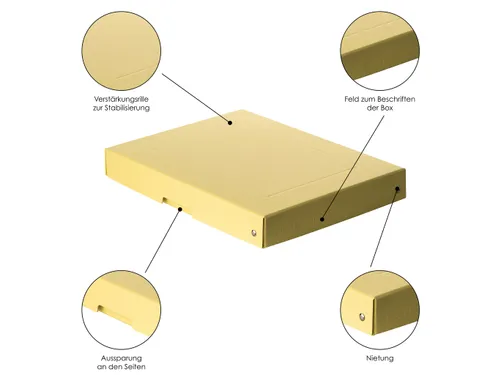 PureBox Pastell A4 jaune 40mm