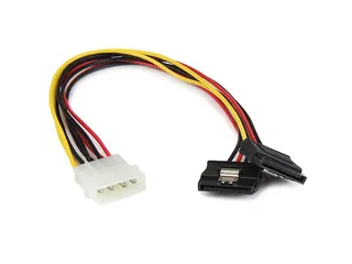 30cm LP4 naar 2x Vergrendelbare Y-adapter Splitterkabel SATA Voeding - 1