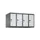 opzetkast,v. locker,4vak.,vak B 250mm,HxBxD 500x1000x500mm,vleugeldeur