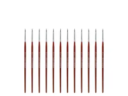 Penseel Kangaro Serie 120 rond Nr. 2/0 geitenhaar doos 12 stuks