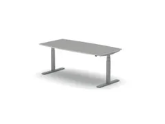 Elektrisch ihv Vergadertafel Vatvorm 1800x800mm Alu + Grijs Blad