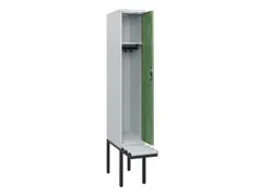 locker met bank,HxBxD 1950x300x815mm,1vak,vak B 300mm,cilinderslot