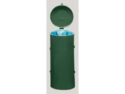 Afvalverzamelaar 120 liter HxØ 980x500mm Met Deur Staal Ral6005