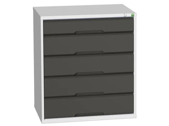 ladekast HxBxD 900x800x550mm 5laden romp RAL7035 front RAL7016