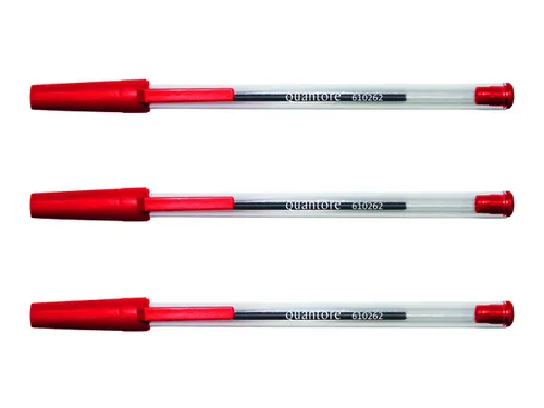 Balpen Quantore Stick rood medium