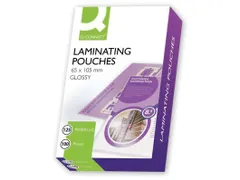 Lamineerhoes Glanzend Transparant 65x105mm 2x125mic Doos 100 Stuks