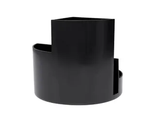 Pennenkoker MAULroundbox Blauwe Engel recycled 6 vaks zwart - 3