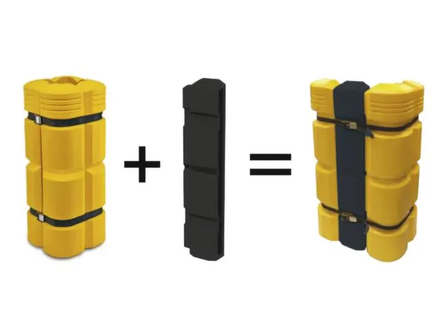 zuilbescherming,verlengingselement,HxL 1100x200mm,PE,zwart