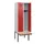 locker met bank,HxBxD 1950x600x815mm,2vak,vak B 300mm,draaigrendel