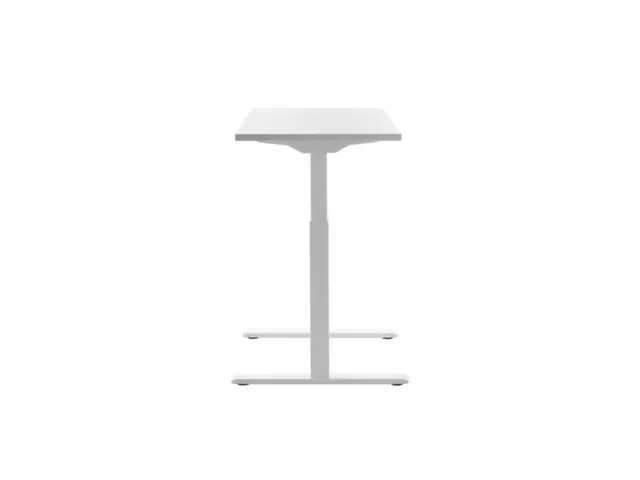 Elektrisch ihv bureau,HxBxD 700-1200x1200x600mm,blad wit,T-voet wit