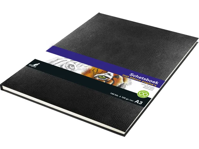 Schetsboek Kangaro A3 creme 120 grams blanco papier, 140 blz hard cove