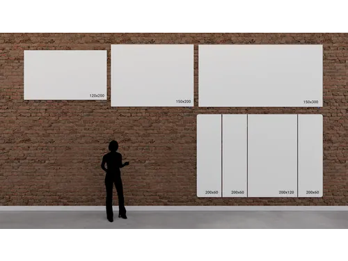 WALL-UP RRC Whiteboard 200x59,5cm Ronde Hoek Rechts