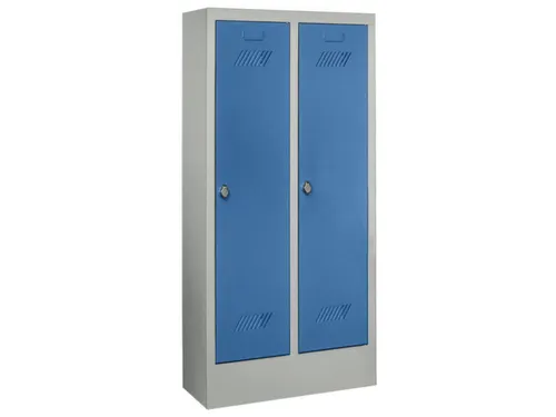 lockerkast v. kinderen,HxBxD 1300x530x300mm,2vak,RAL7035,front RAL5012