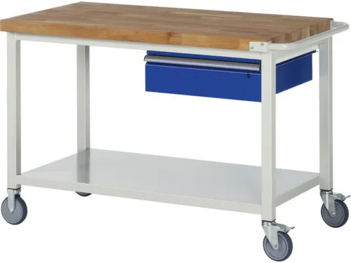 Werkbank 880x1250x700mm Beukenhouten Werkblad 1lade Legbord