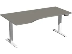 In hoogte verstelbaar bureau in vrije vorm,HxBxD 730-1230x1800x1000mm