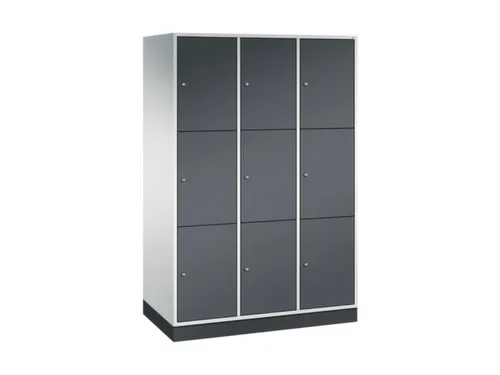 grootvolume-lockersysteem,RAL 7035/RAL 7021,HxBxD 1950x1220x600mm