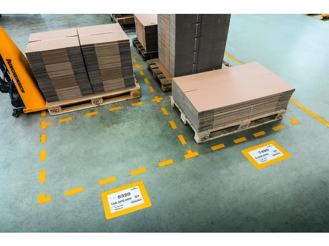 Vloersticker Durable kader voor A4 verwijderbaar geel