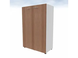 kantoorkast,HxBxD 1310x860x450mm,2xhouten vloer,3ordnerhoogte,romp wit - 3