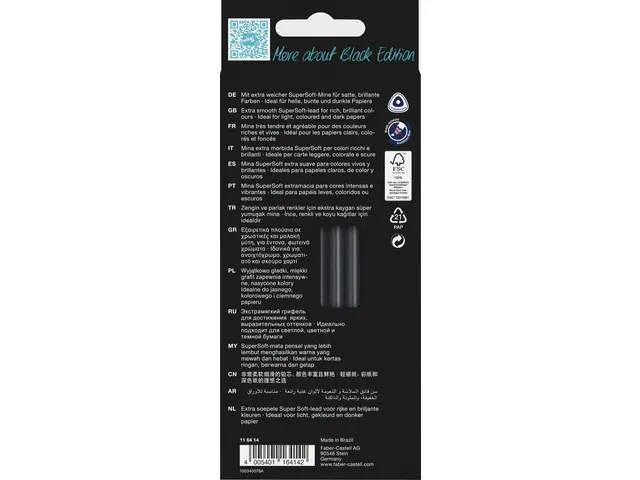 Kleurpotlood Faber-Castell Black Edition 12 stuks huidskleurtinten in