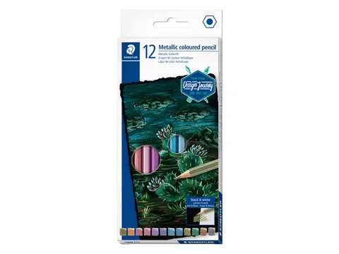 Kleurpotlood Staedtler metallic set à 12 kleuren