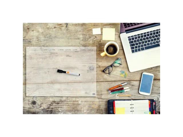 Weekplanner Nobo transparant Whiteboard acryl A4