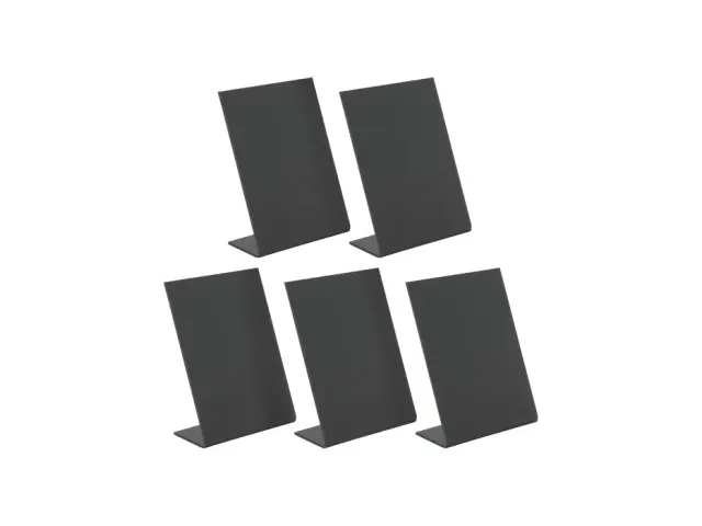 Krijtbord Securit A7 L-Bord Verticaal zwart 5 stuks