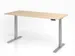 Bureau assis-debout électrique 640-1290x1800x800mm chêne/argenté