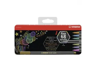 Pen 68 metallic viltstift 8 kleuren metalen - 2