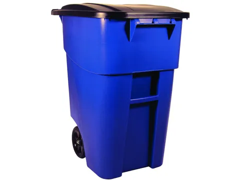 Brute-rolcontainer Met Deksel 189.3 Liter Blauw Rubbermaid
