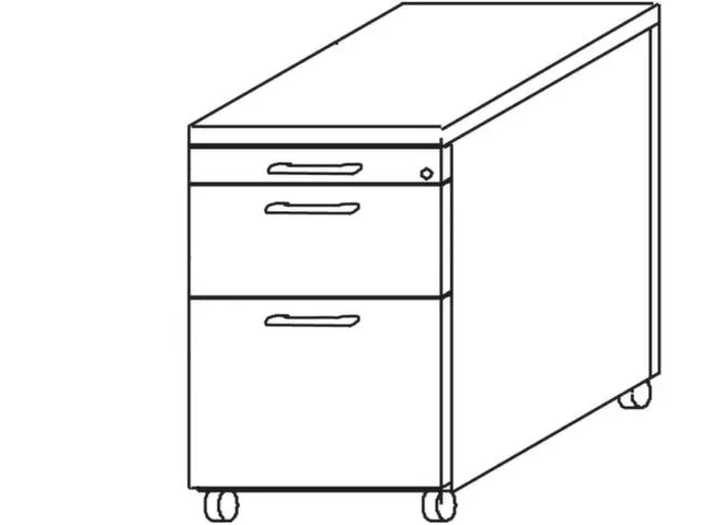 mobiel ladeblok HxBxD 570x430x800mm 1hangmappenframes onyxgrijs