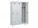 locker voor scheiding van kleding,HxBxD 1950x1200x500mm,3vak