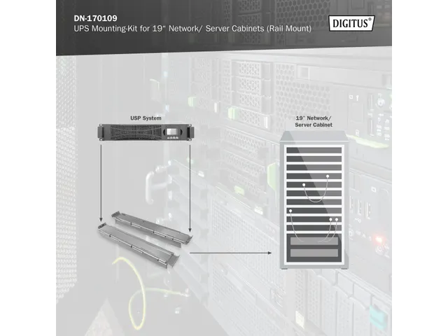 DIGITUS Railkit voor1K-10K UPS voor 19 inch netwerkkasten