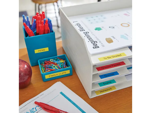 Labeltape Dymo Letratag 91202 plastic 12mm zwart op geel S0721620