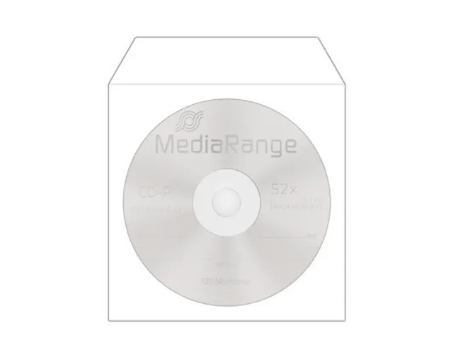 MediaRange BOX62 Papieren CD hoezen met klep en venster Wit 100 stuks