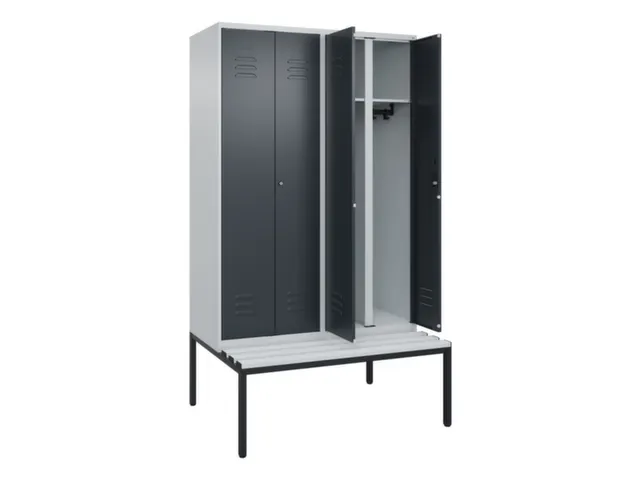 locker voor scheiding van kleding,HxBxD 2120x1200x815mm,4vak