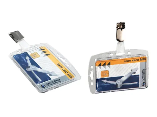 Veiligheidspashouder Durable 8005 dicht met clip 54x85mm