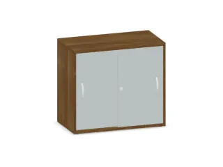 Schuifdeurkast 720x800x430mm Decor Romp Noten Decor Front Lichtgrijs - 1