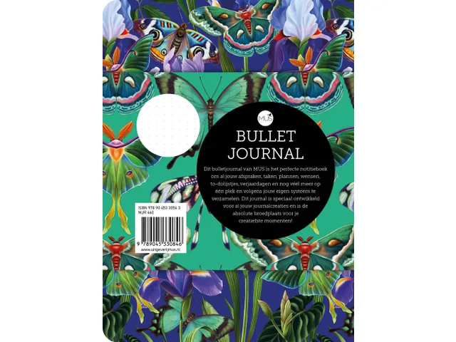 Bullet Journal MUS A5+ Vlinder 192 pagina's