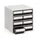 ESD-magazijnkast,HxBxD 395x400x400mm,8lade(n),laden zwart
