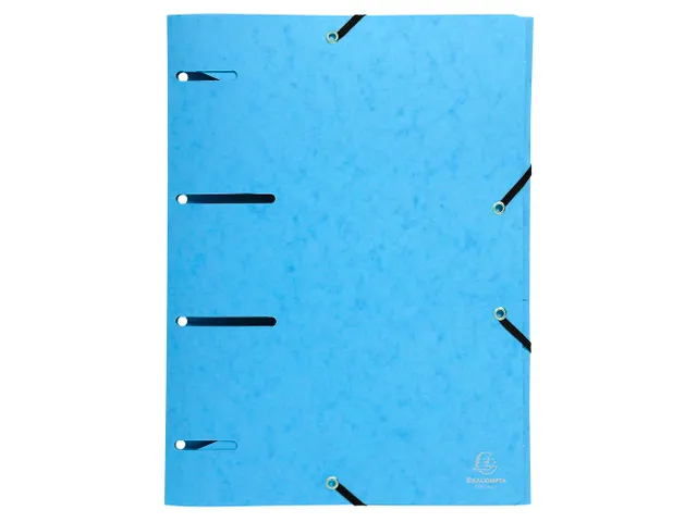 PUNCHY Elastomap 3 kleppen geperforeerd glanskarton 375g/m2 A4 assorti