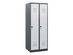 schoollocker,HxBxD 1530x600x500mm,2vak,vak B 300mm,draaigrendel
