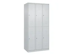 dubbeldekse locker,HxBxD 1850x900x500mm,3x2vak.,vak B 300mm,cil.-slot