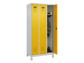 locker,HxBxD 1950x900x500mm,3vak,vak B 300mm,cil.-slot,voeten - 1