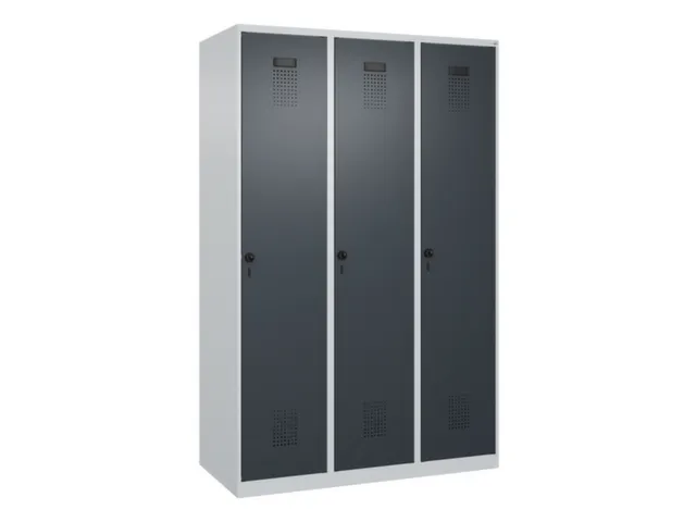 locker voor scheiding van kleding,HxBxD 1850x1200x500mm,3vak